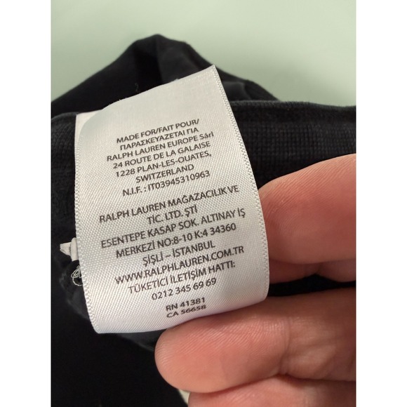 Polo Ralph Lauren Fleece Sweatpants Mens M Black Jogger Ankle Tie Pony Lounge - Picture 9 of 13